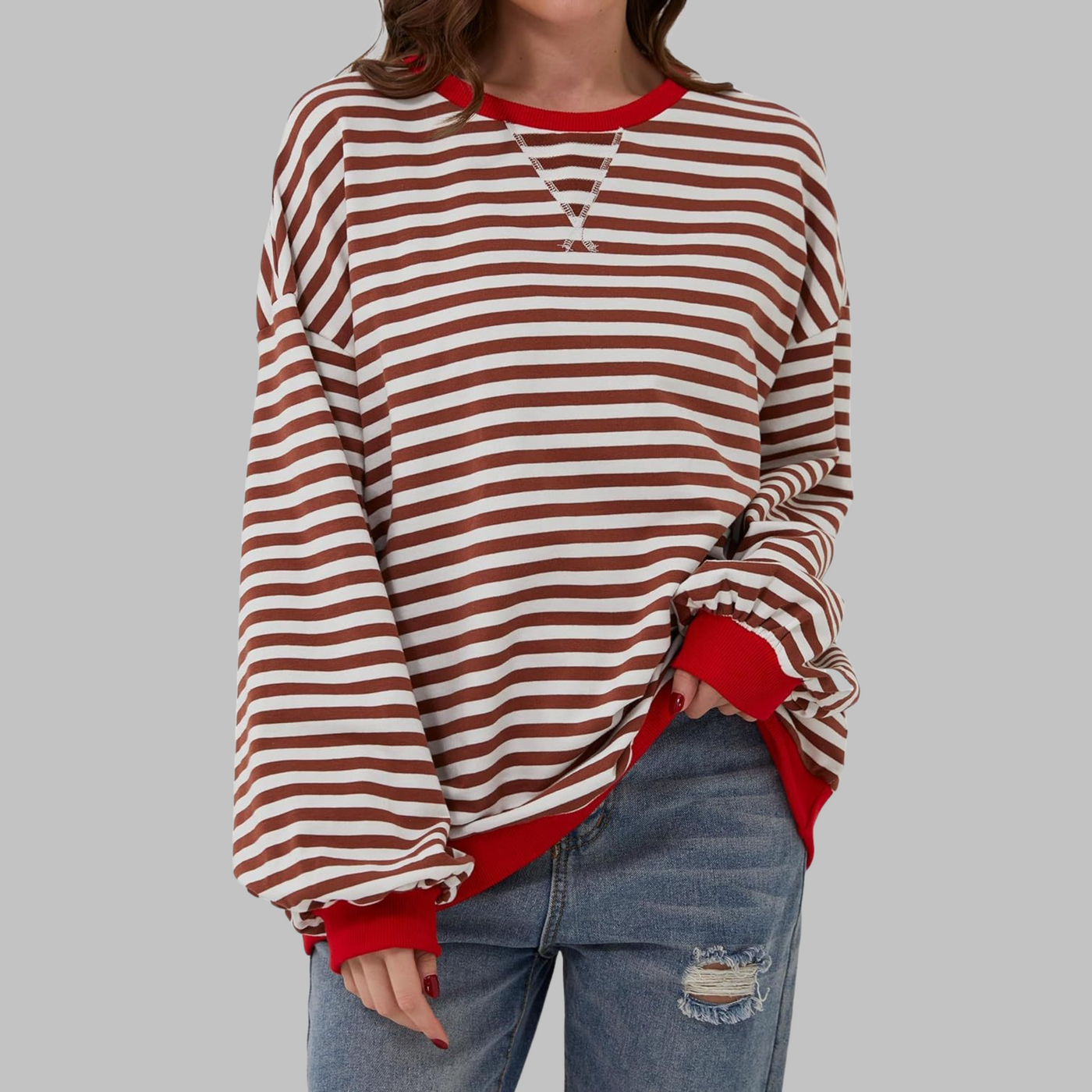 Merida | Striped Cotton Sweater with Long Sleeves