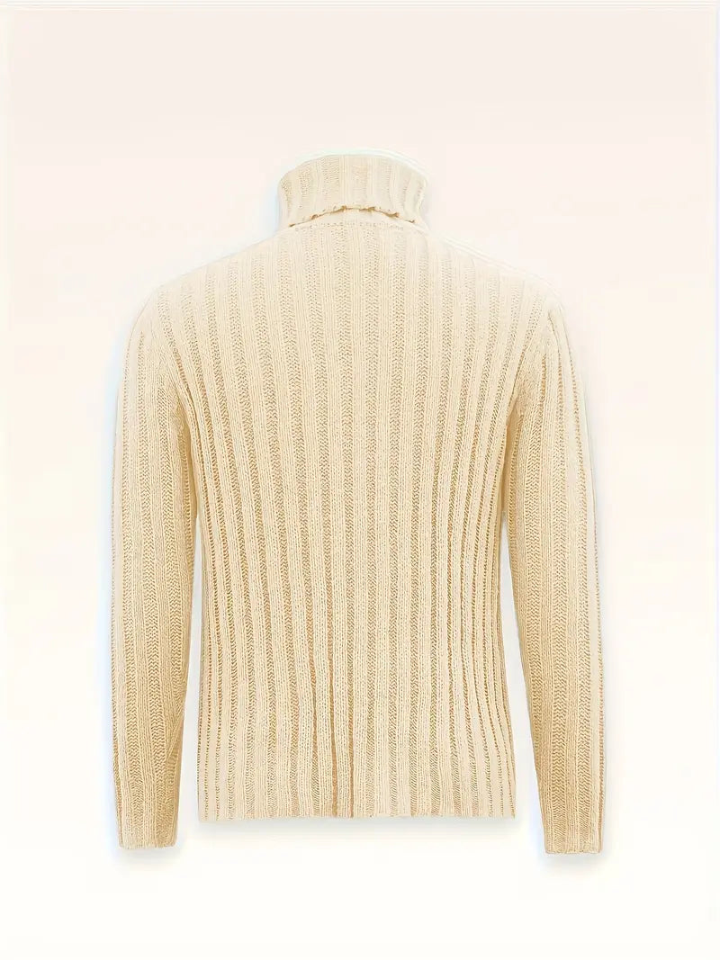 Lysander - Knitted Wool Blend Roll Neck Jumper
