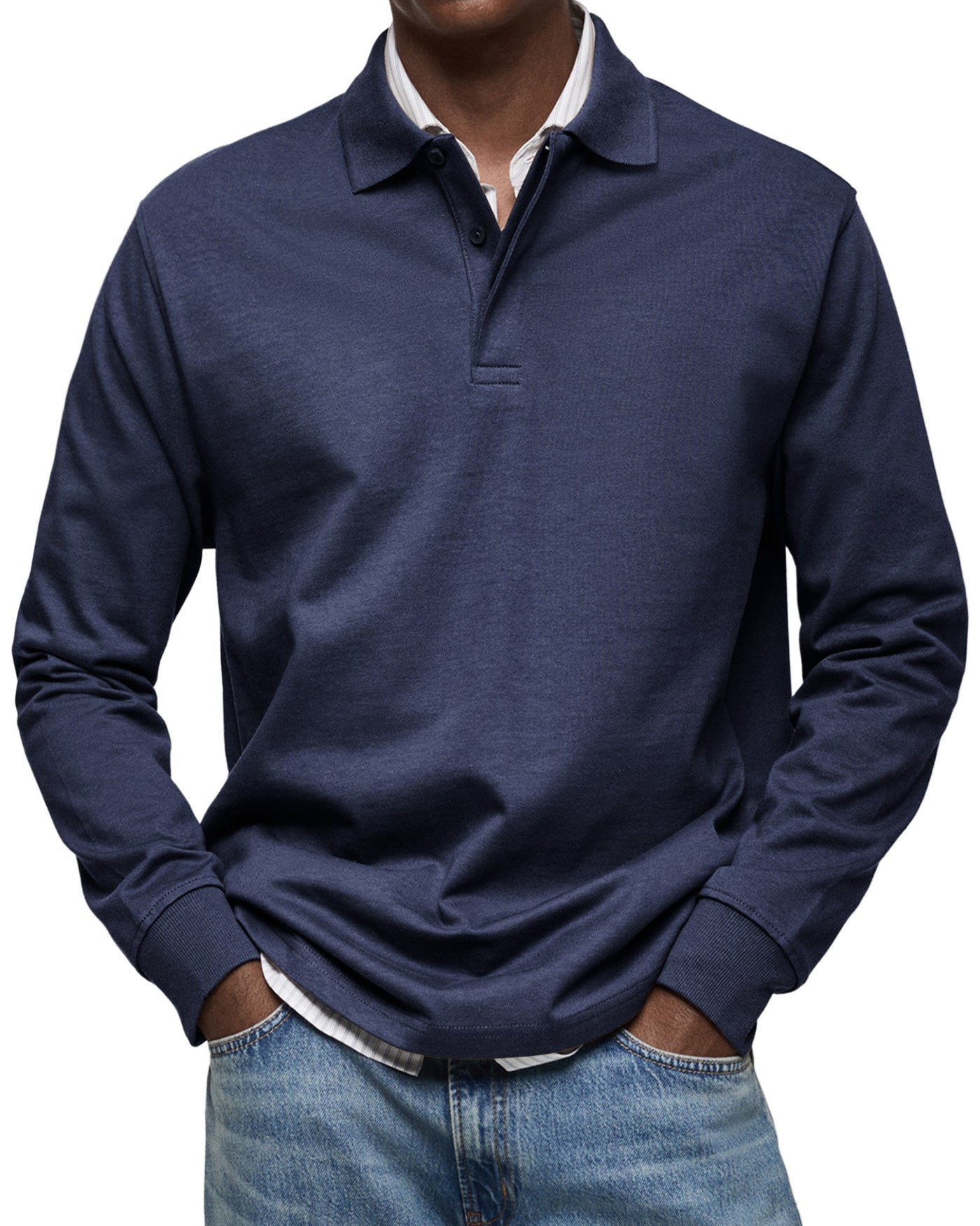 Ashton | Luxury Long-sleeved Polo Shirt