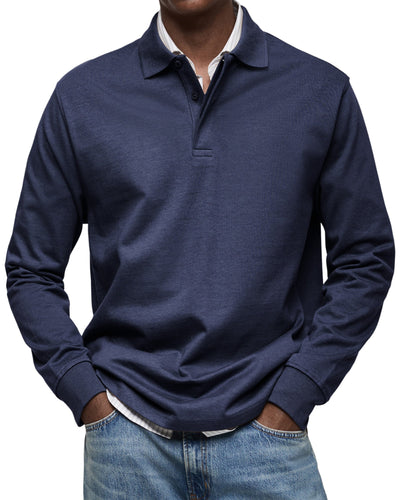 Ashton | Luxury Long-sleeved Polo Shirt