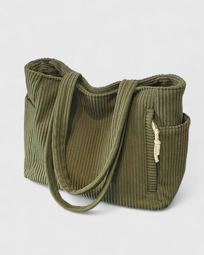 Clara | Luxurious Ribbed Tote Bag with Cord Detail