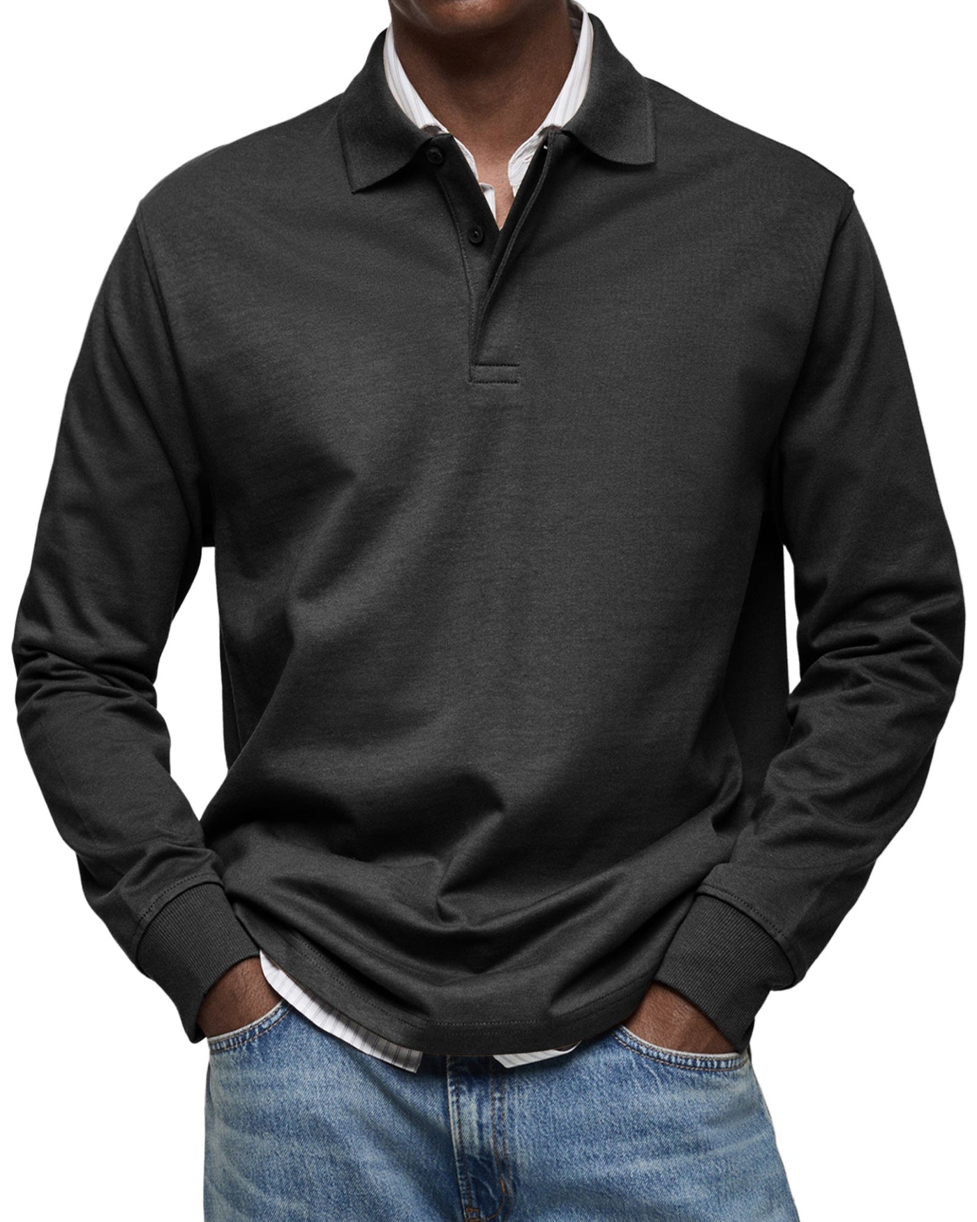 Ashton | Luxury Long-sleeved Polo Shirt