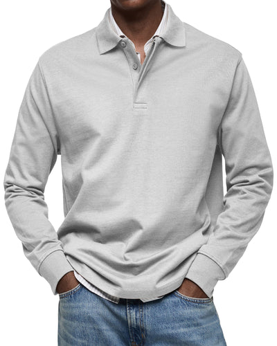 Ashton | Luxury Long-sleeved Polo Shirt