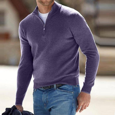 Perry | Merino V-Neck Sweater with Zipper