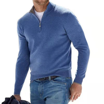 Perry | Merino V-Neck Sweater with Zipper
