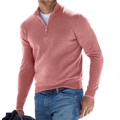Perry | Merino V-Neck Sweater with Zipper