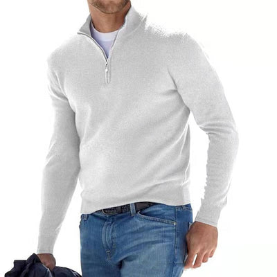 Perry | Merino V-Neck Sweater with Zipper