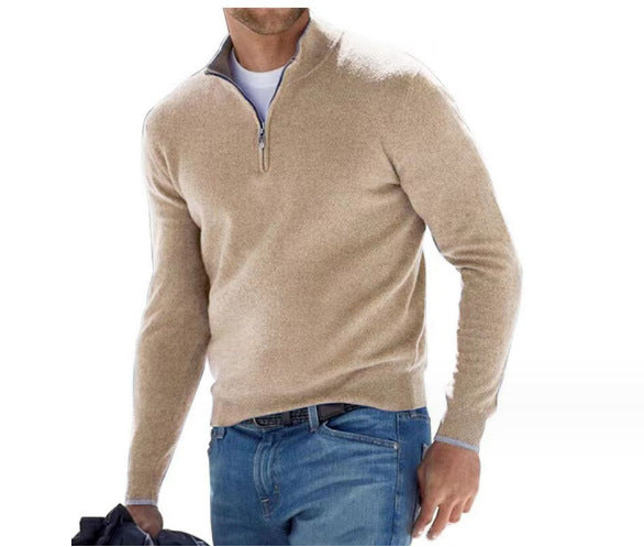 Perry | Merino V-Neck Sweater with Zipper