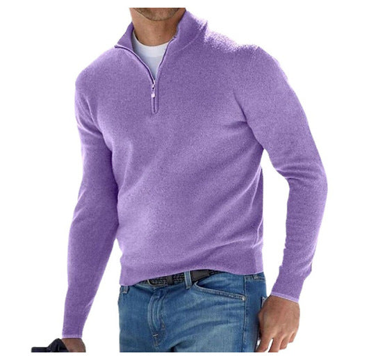 Perry | Merino V-Neck Sweater with Zipper