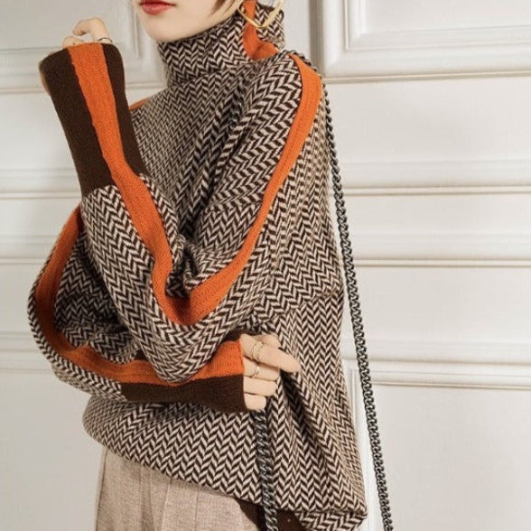 Vera™ | High Neck Stripe Stitching