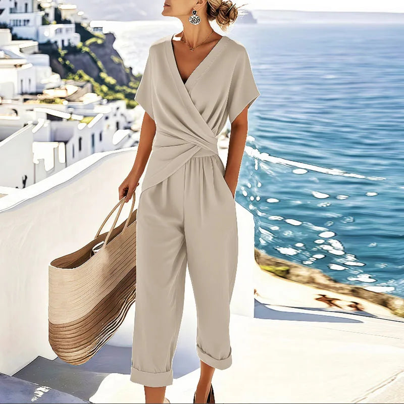 Nerissa | Wrap Detail Jumpsuit – Harrison & Evelyn Boston
